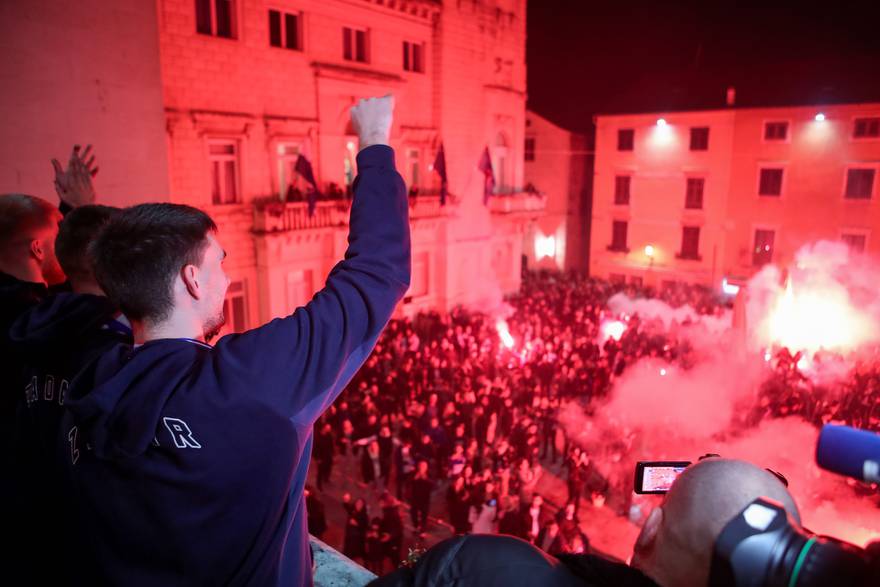 Doček KK Zadra nakon osvajanja Kupa