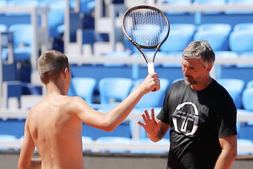 Goran Ivanišević i sin Emanuel trenirali zajedno