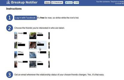 Facebook uveo aplikaciju koja javlja o statusu veze prijatelja