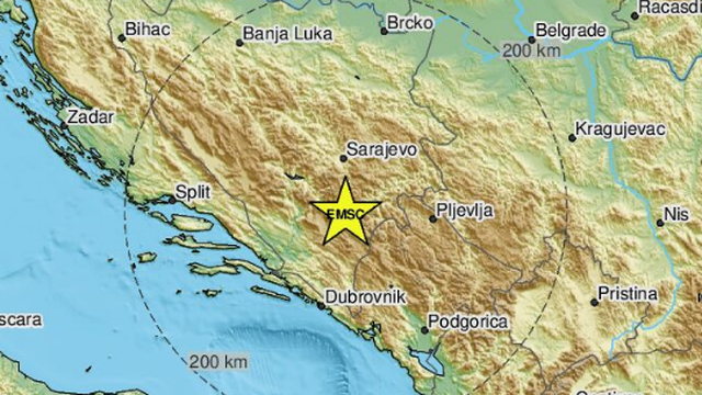 Potres magnitude 2,8 prodrmao je BiH: 'Ljuljanje u sekundi'