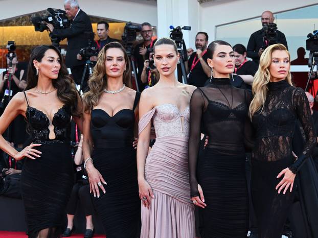 Venezia, Italia. 02nd Sep, 2026. Venice, 83rd Venice International Film Festival 2026 - Night 1 - Opening Night Red Carpet - Pictured: Emi Renata Sakamoto, Alessandra Ambrosio, Faretta Radic, Alana Lucio, and Stella Maxwell Credit: Independent Photo Agenc