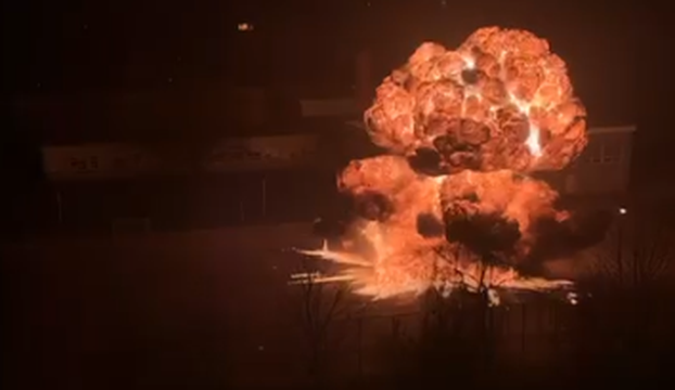 FOTO Eksplozija zatresla kvart: Na igralištu škole ostala rupa, o svemu se oglasila i policija