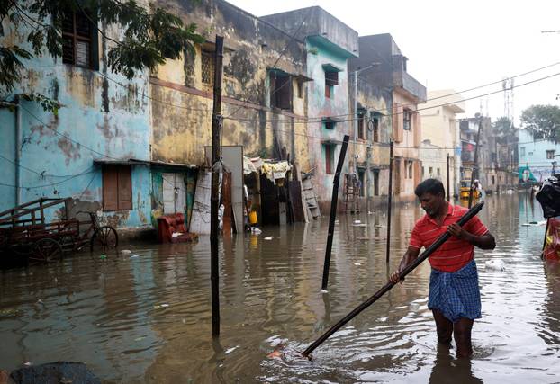 FILE PHOTO: Aftermath of Cyclone Ditwah in India