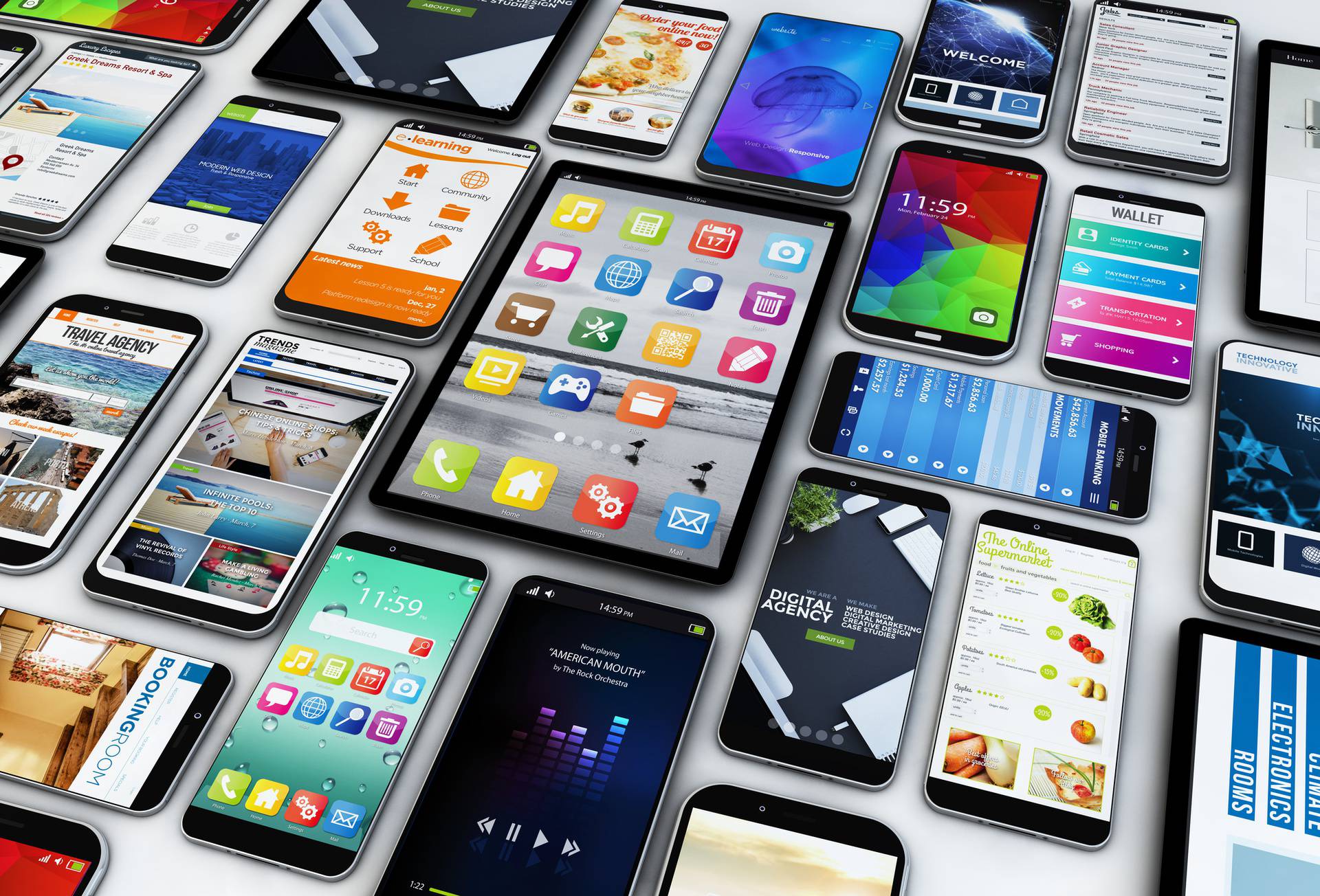 smartphones and tablets