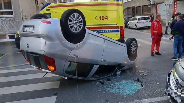 Teška nesreća na Trešnjevci: Auto završio na krovu, u centru grada se stvaraju velike gužve