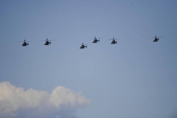 Zagreb: Generalna proba svečanog vojnog mimohoda - zračne snage 