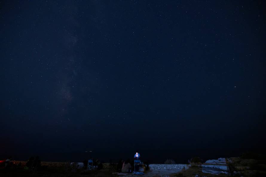 Annual Perseid meteor shower over Malta