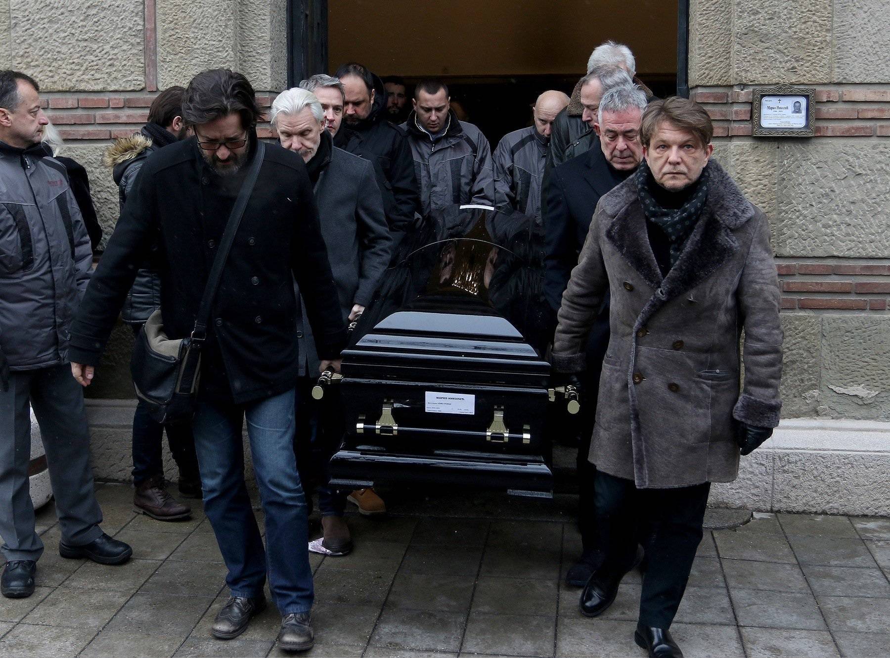 Funeral of actor Marko Nikolic held on New cemetery.
Sahrana glumca Marka Nikolica na Novom groblju.