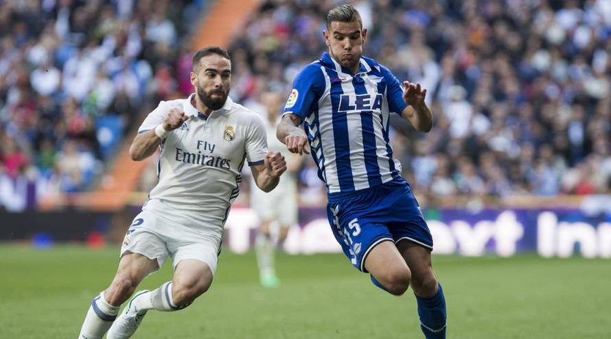 La Liga between Real Madrid and Deportivo Alaves at Bernabeu Stadium Stadium