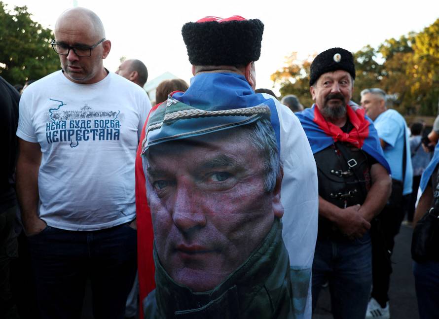 The body of former Bosnian Serb wartime general Ratko Mladic lies in state at the Church of St. Luke, in Belgrade