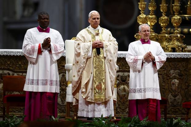 Pope Leo XIV leads the Chrism Mass in St. Peter's Basilica at the Vatican