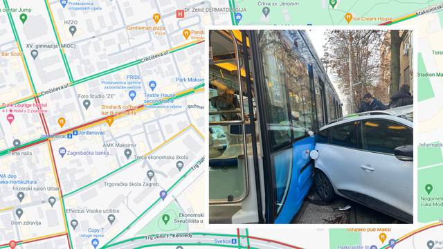 Auto se zabio u tramvaj: Nastao prometni kolaps u Maksimirskoj