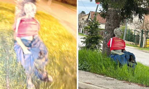 FOTO Bizarna šala uznemirila mještane Odre: 'Odjenuli su kip i rekli da je netko iskopao tijelo'