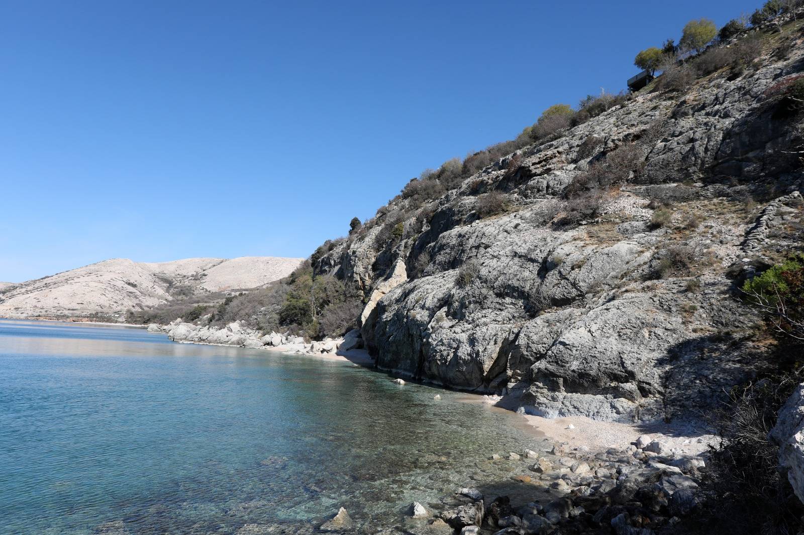 Mjesto prometne nesreće kod Stare Baške u kojoj su poginule dvije osobe