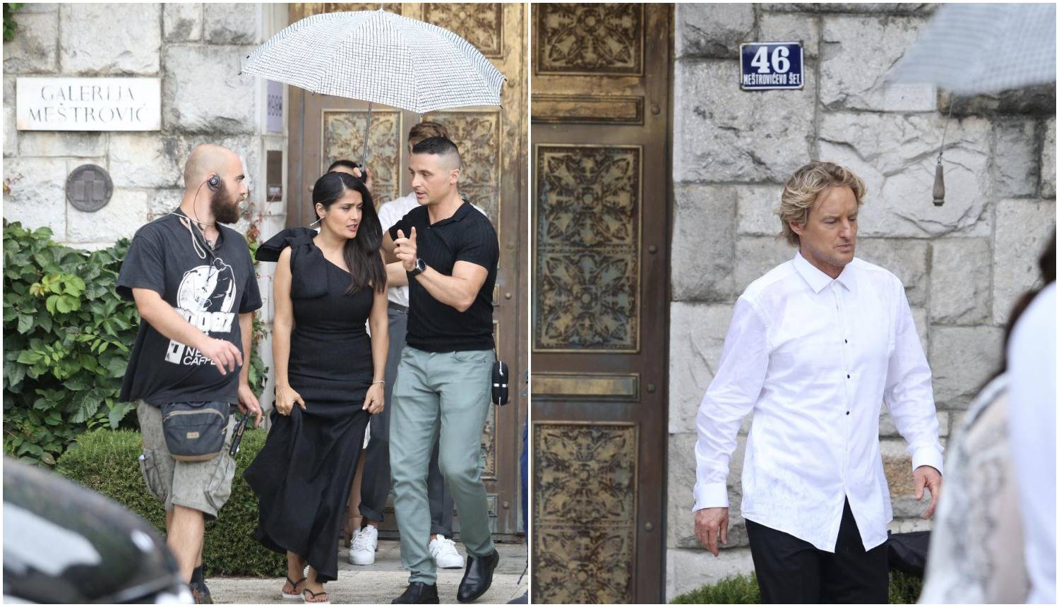 Wilson i Salma Hayek snimaju u splitskoj galeriji Meštrović