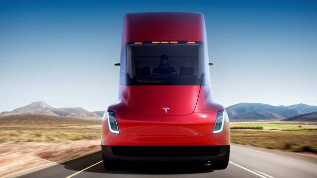 Undated handout image of the Tesla Semi