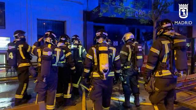 Fire at a restaurant, in Madrid