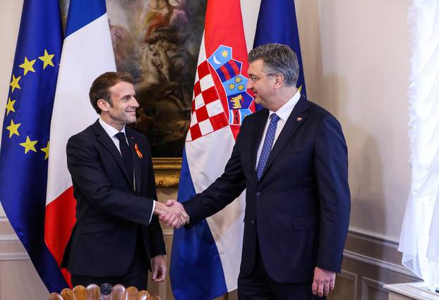 Zagreb: Premijer Plenković sastao se s predsjednikom Francuske Republike Emmanuelom Macronom 