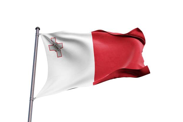 **** flag waving on white background, close up, isolated - 3D Illustration