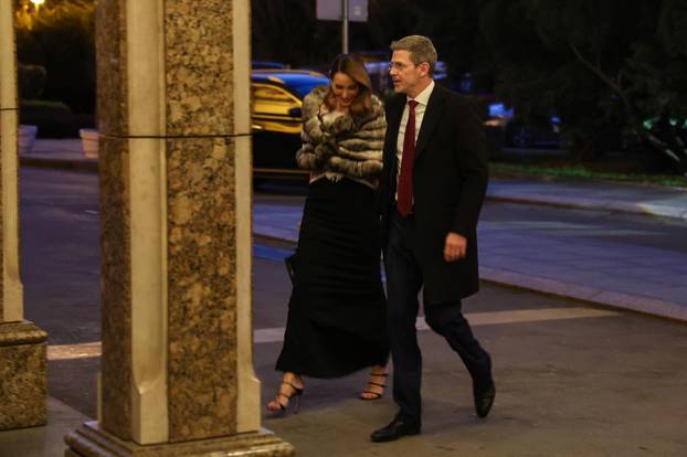 Zagreb: Dolazak uzvanika na svadbu Marijana Kustića i Nike Perenčević