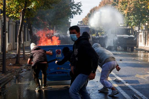 Anti-government protest by students in Tirana