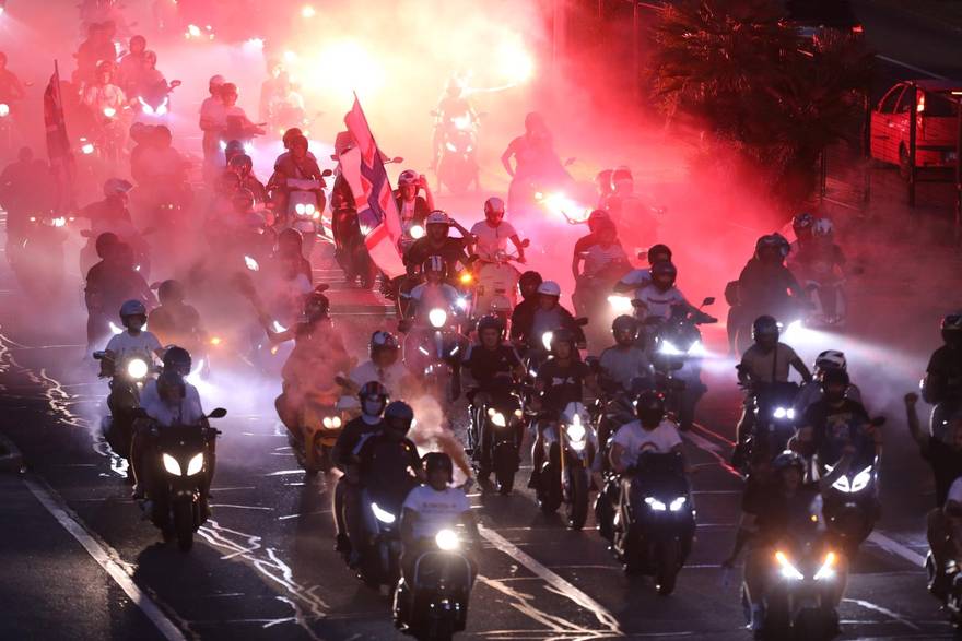 Spit: Karusel Torcide uoči utakmice Hajduka i Dinama