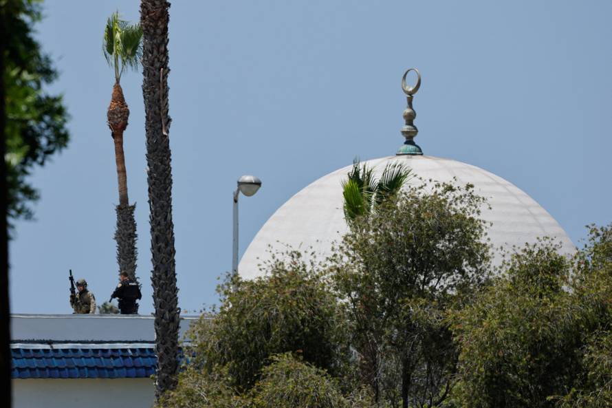 Scene of a reported active shooter situation at the Islamic Center in San Diego