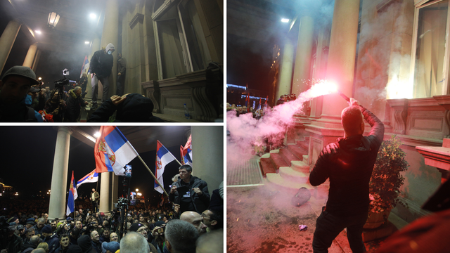 VIDEO Veliki neredi u Beogradu: Oporba je pokušala ući u zgradu Skupštine, policija baca suzavac