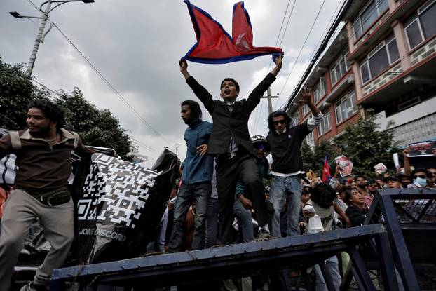 Protest against corruption and government’s decision to block several social media platforms, in Kathmandu