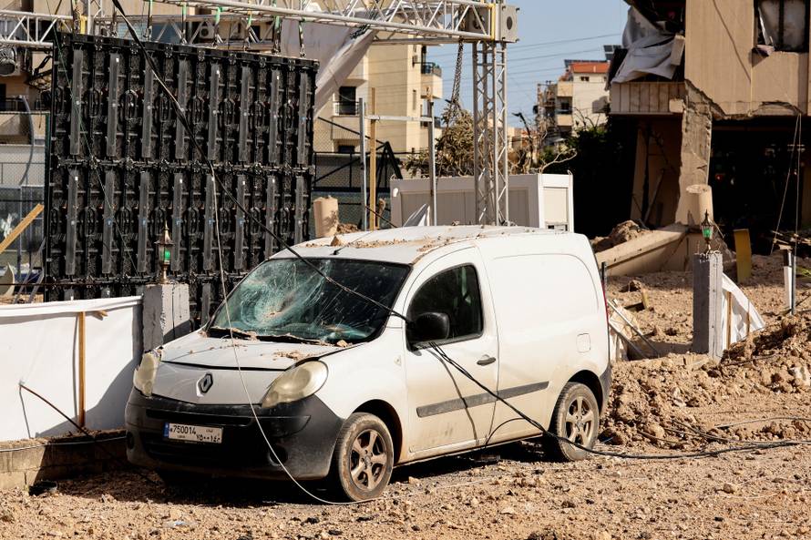 Aftermath of a strike, in Tyre