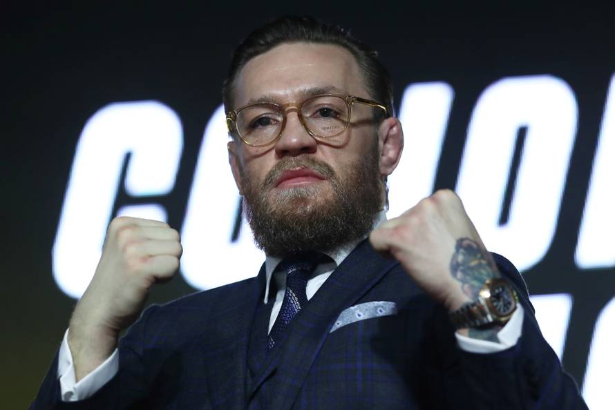 Mixed martial arts (MMA) fighter Conor McGregor attends a news conference in Moscow