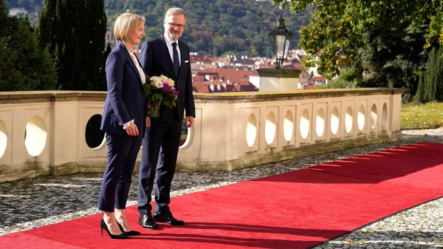 Czech Prime Minister Petr Fiala meets British Prime Minister Liz Truss, in Prague