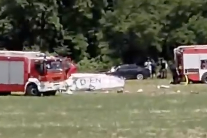 Sru&scaron;io se avion kod Medulina