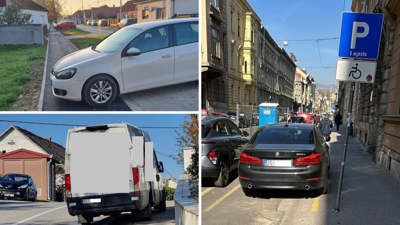 Ovako se parkira u Hrvatskoj: Biseri uzeli mjesta invalidima, pješacima za hodanje, dostavi...