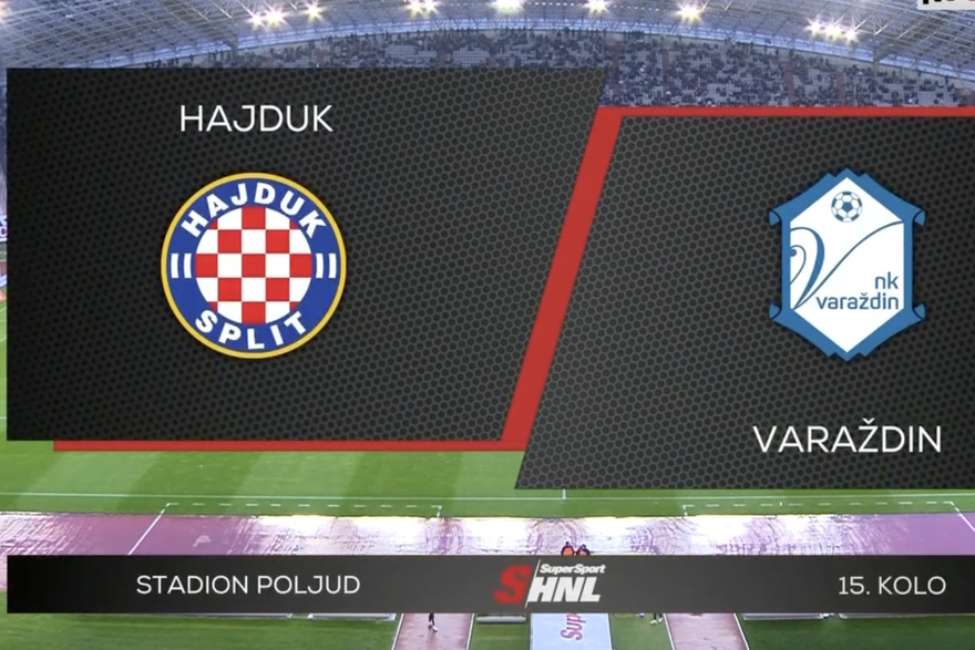 Sažetak 15. kola Super Sport Hrvatske lige između Hajduka i Varaždina (3:1)