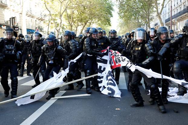 Nationwide strike and anti-government protests called by French unions in France