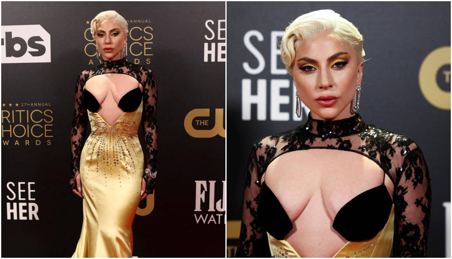 Lady Gaga se na crvenom tepihu pohvalila raskošnim dekolteom