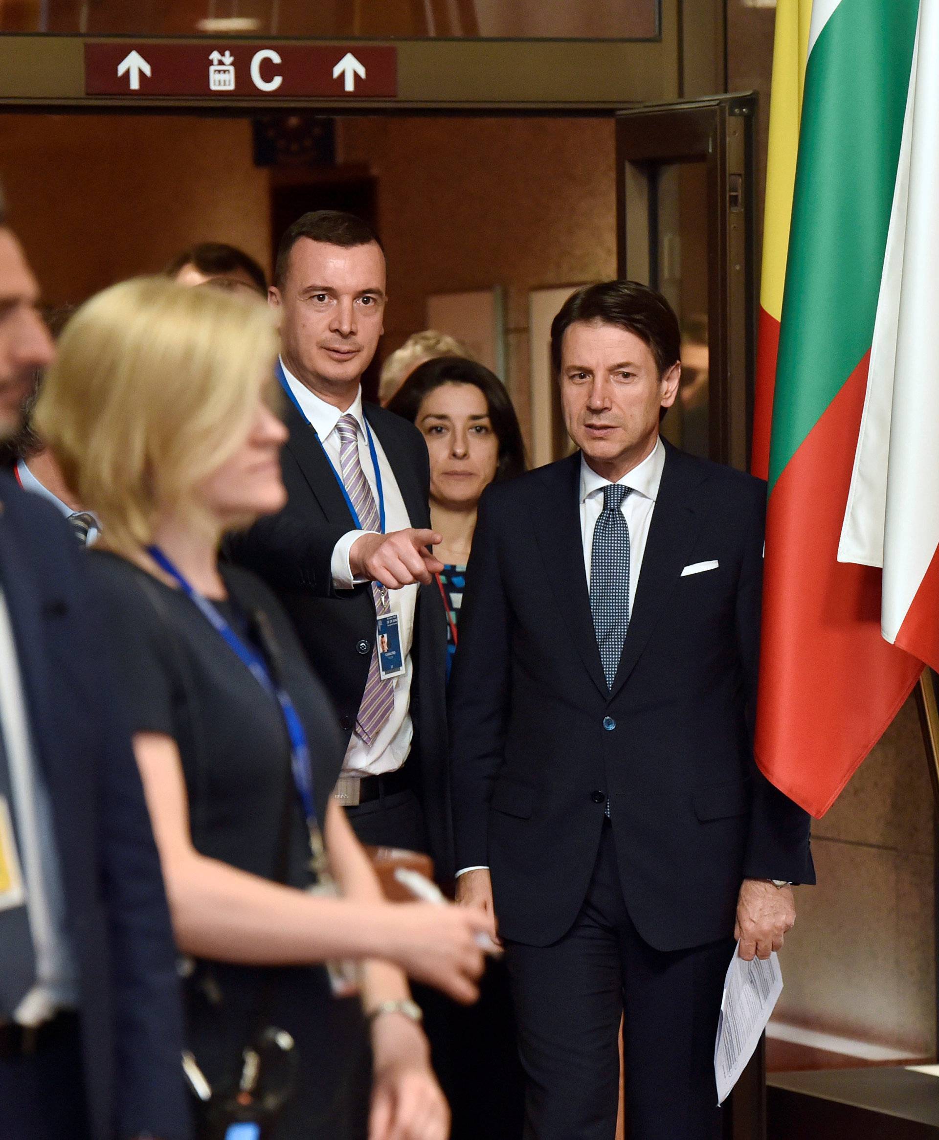 Italian PM Conte leaves a European Union leaders summit in Brussels