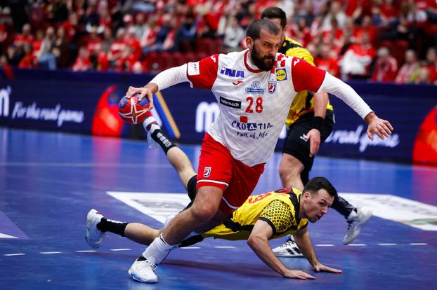 Malmo: Utakmica 2. kola 2. kruga Svjetskog prvenstva rukometaša između Hrvatske i Belgije