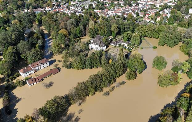 Floods due to heavy rain and storm Kirk in France