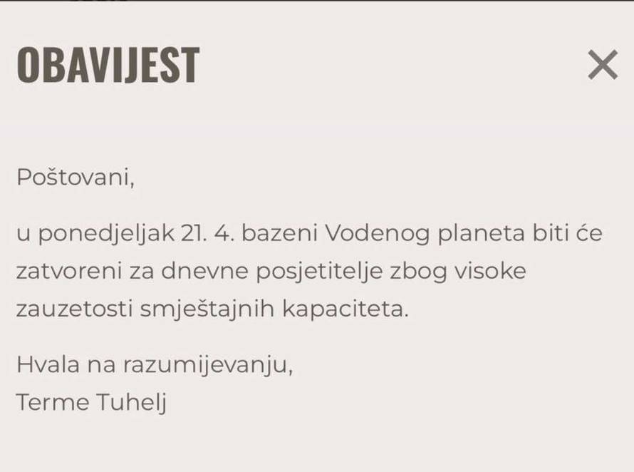 Ne može se u Tuhelj! Zatvorili su bazene za dnevne goste zbog gužve: 'Puni su nam svi kreveti'