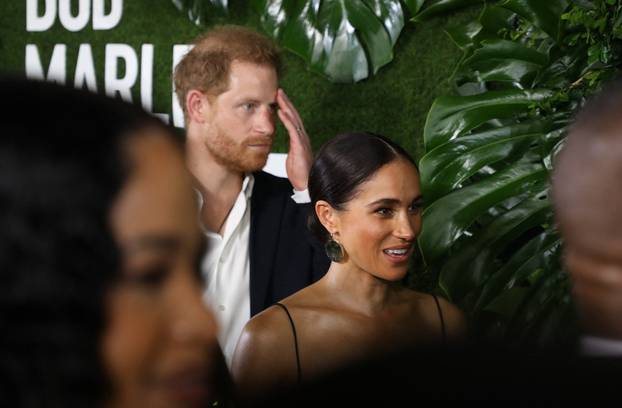 Prince Harry and Meghan Markle dazzle on red carpet at premiere of 'Bob Marley: One Love' in Kingston, Jamaica.