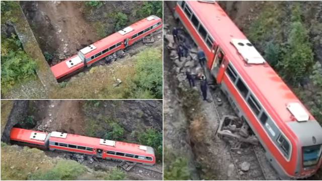 Drama na tračnicama: Stijena pala na prugu, a vlak odsklizao!