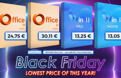 Doživotni MS Office 2021 za 30 € i Windows 11 za 13 € na ranoj Black Friday rasprodaji!