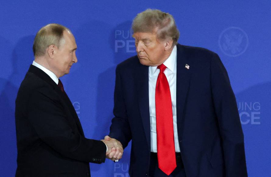 U.S. President Trump meets with Russian President Putin in Alaska