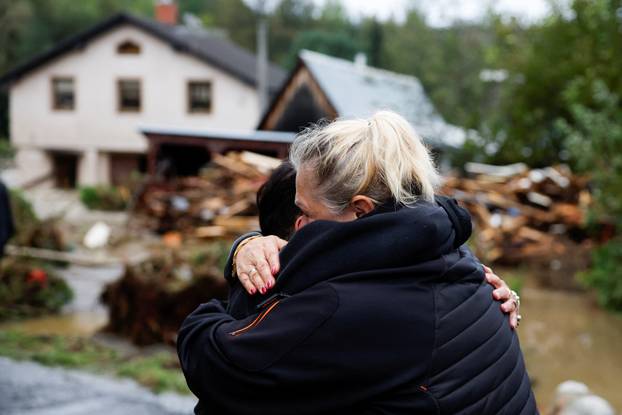 Aftermath of heavy rainfall in Jesenik