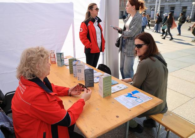 Zagreb: Obilježavanje Svjetskog dana zdravlja na Trgu bana Josipa Jelačića