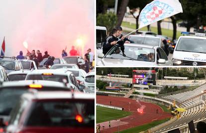 Izvan Poljuda orilo 'Nitko kao Hajduk', rakete letjele u teren