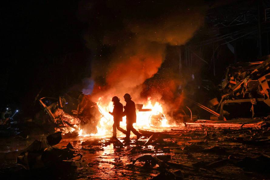 Aftermath of a Russian missile attack in Kharkiv