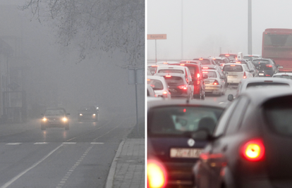 Vozači oprez: Magla i skliska cesta, kolona je kod Orehovice